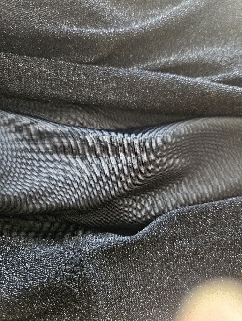 Meshki Black Glitter Square Neck Camisole Zipper Bodycon Mini Dress Medium - Picture 8 of 12